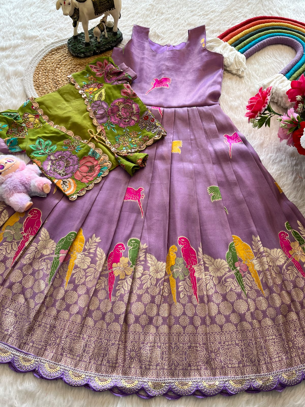Traditional Kids lehanga with coat