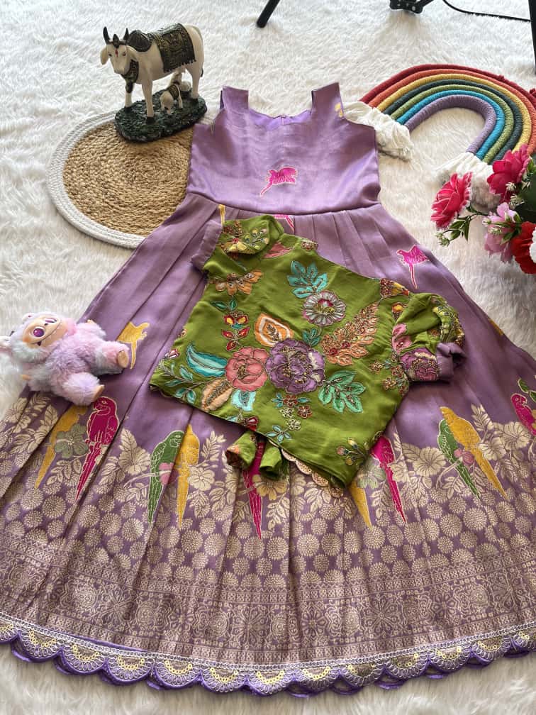 Traditional Kids lehanga with coat