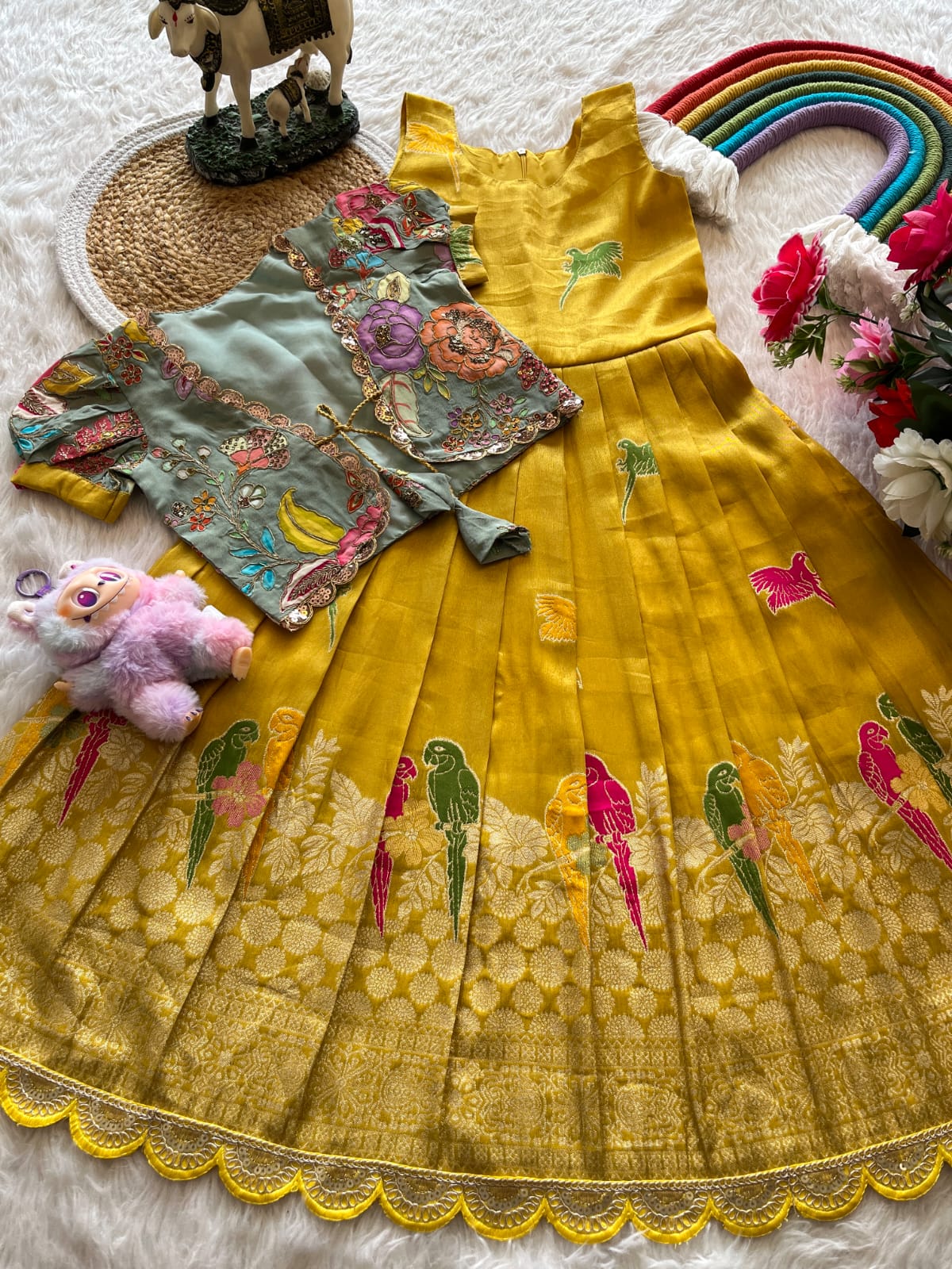 Traditional Kids lehanga with coat