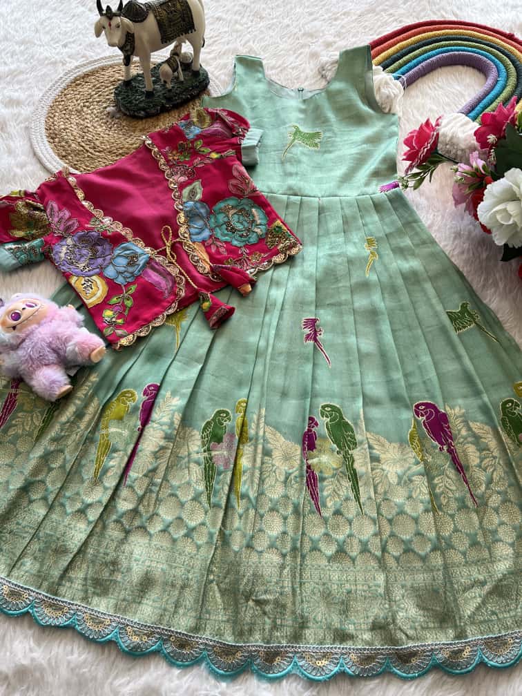 Traditional Kids lehanga with coat