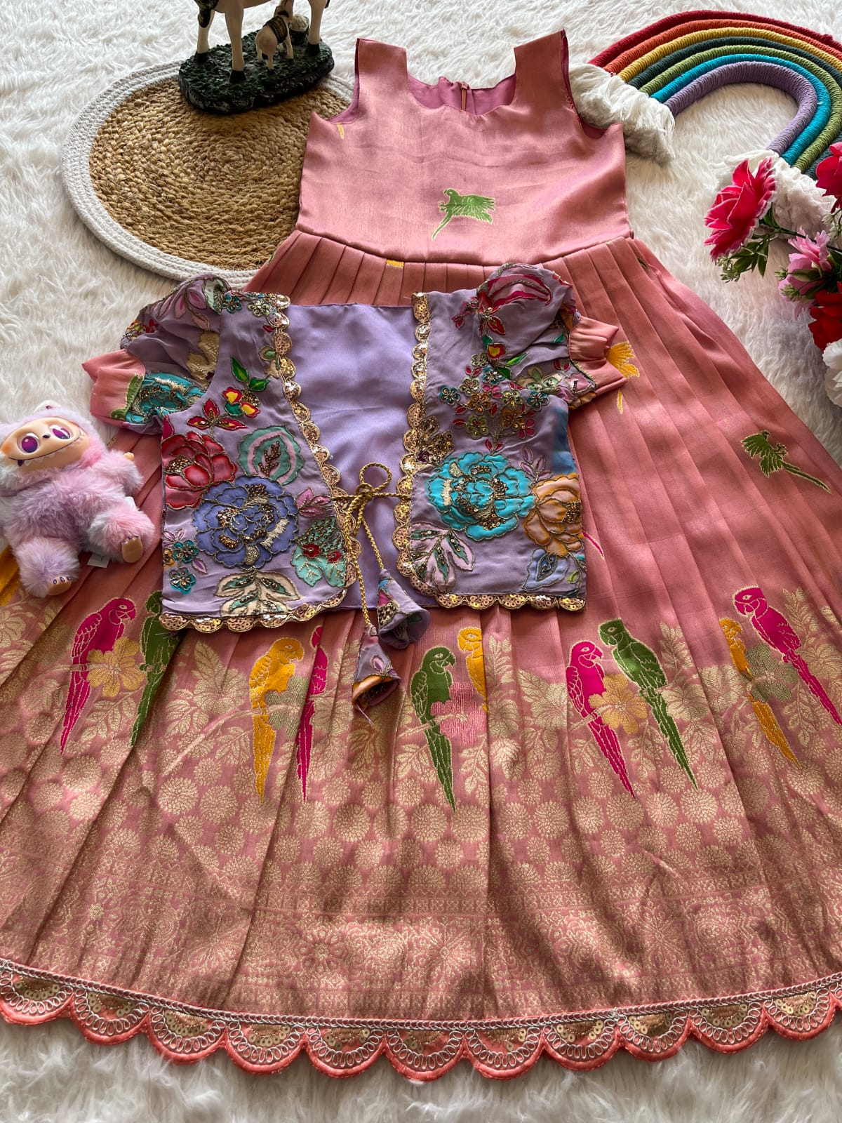 Traditional Kids lehanga with coat