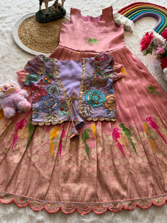 Traditional Kids lehanga with coat