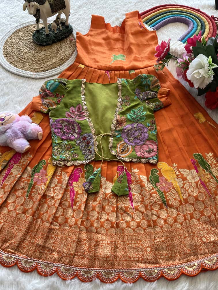 Traditional Kids lehanga with coat