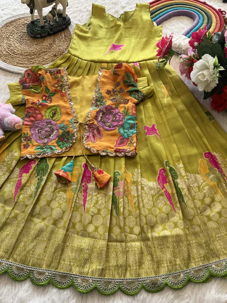 Traditional Kids lehanga with coat