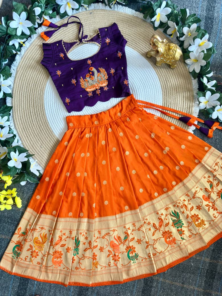 Traditional lehanga with maggam work blouse