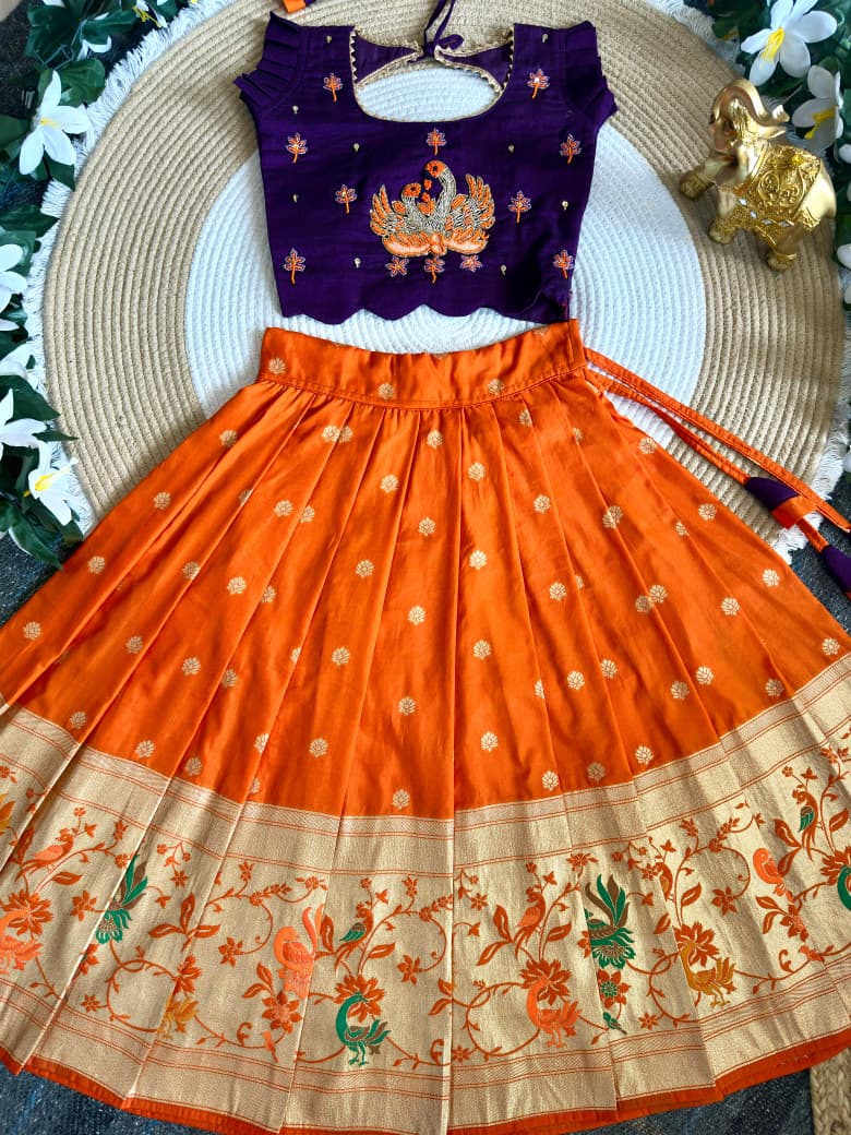 Traditional lehanga with maggam work blouse