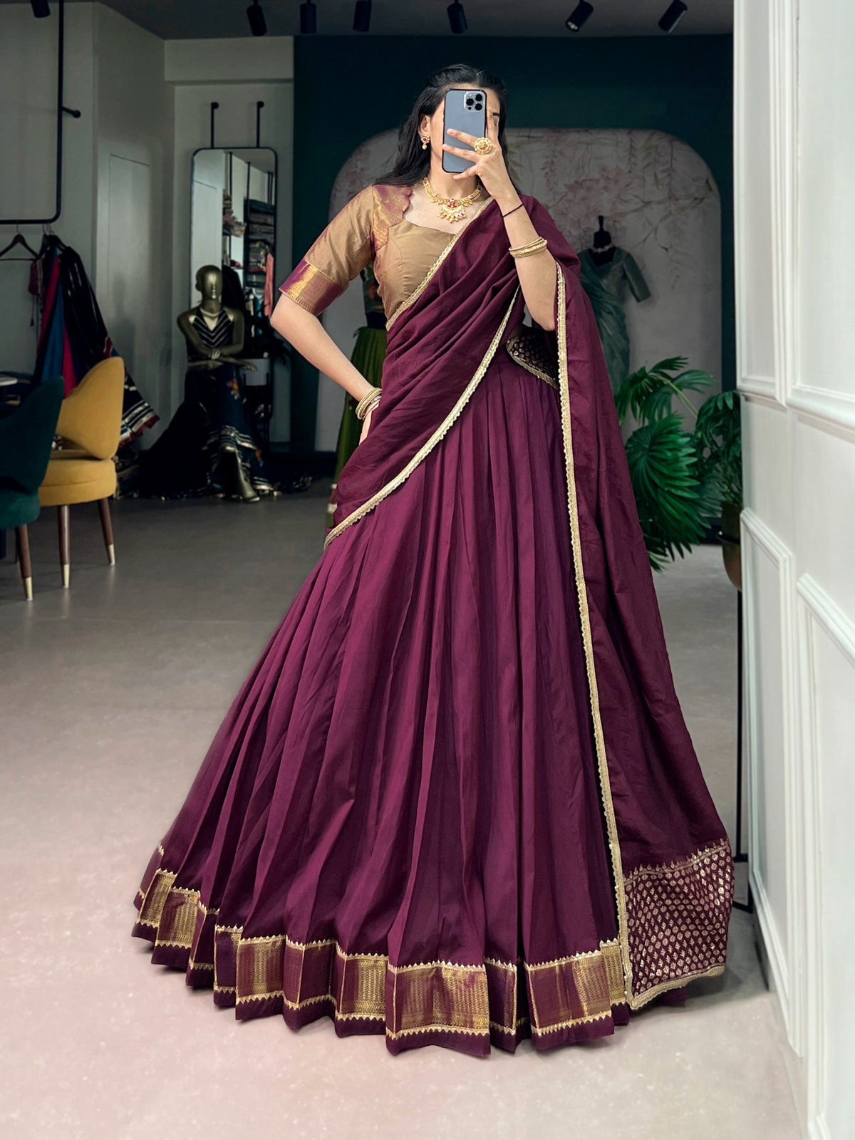 Traditional half saree