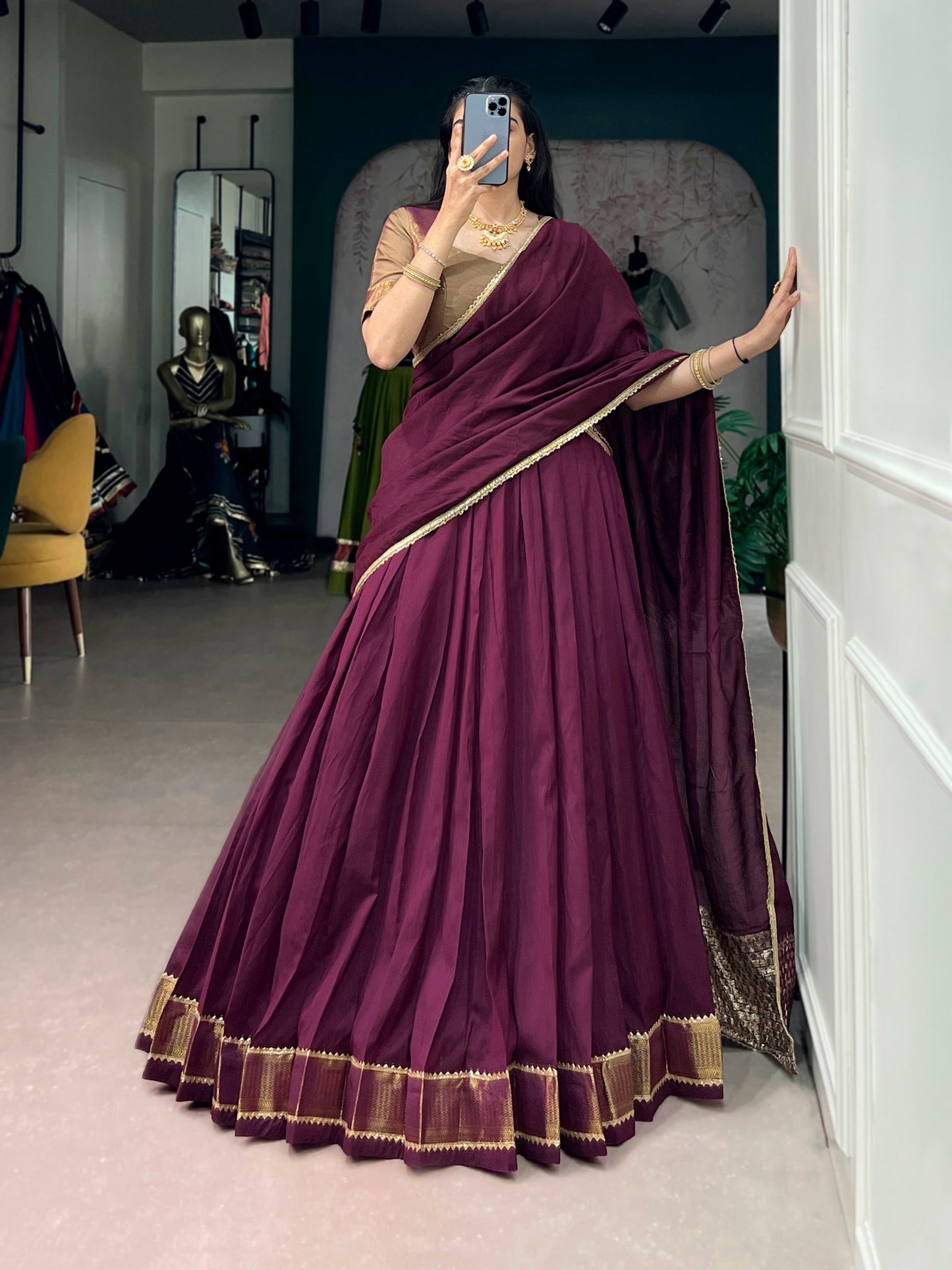 Traditional half saree