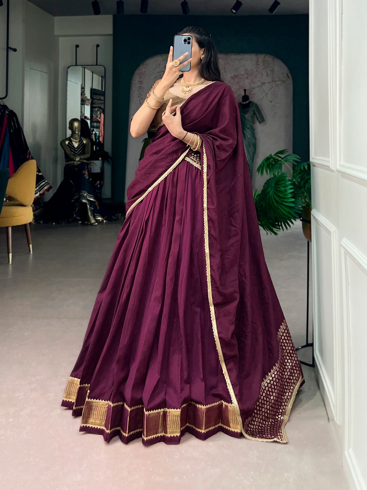 Traditional half saree