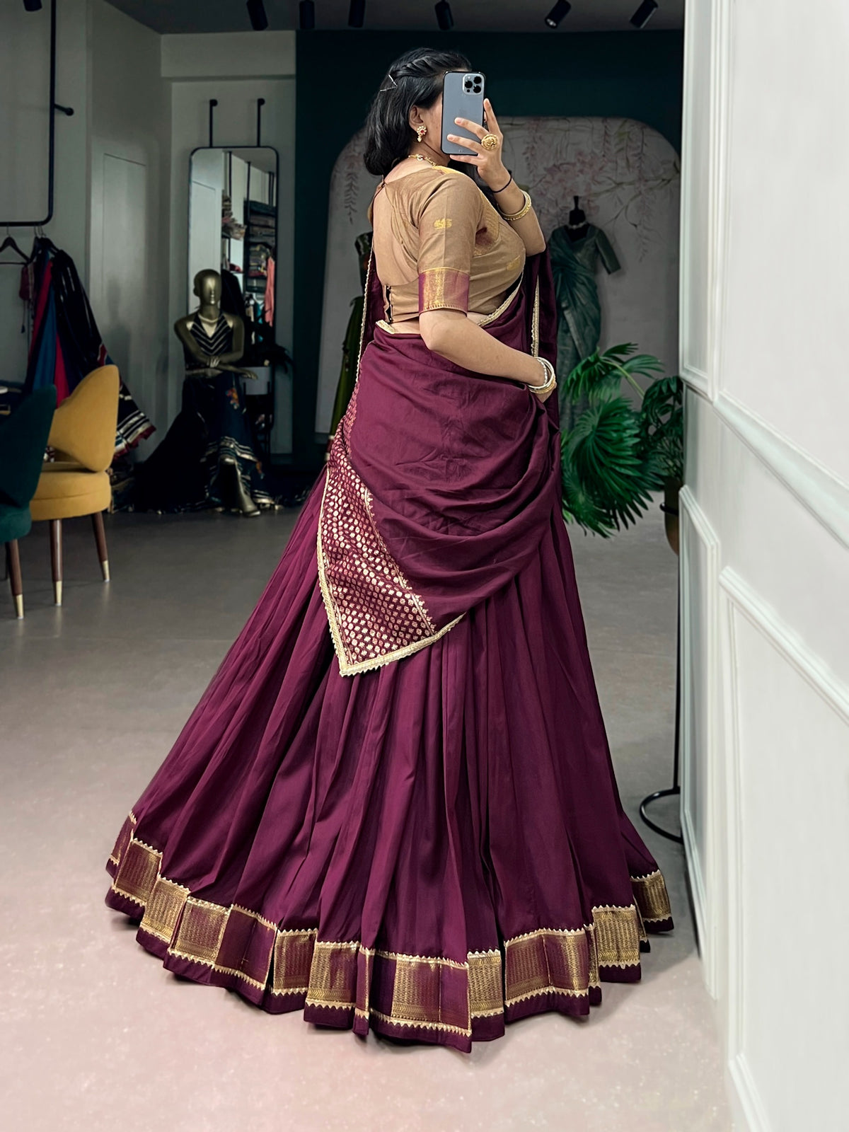 Traditional half saree