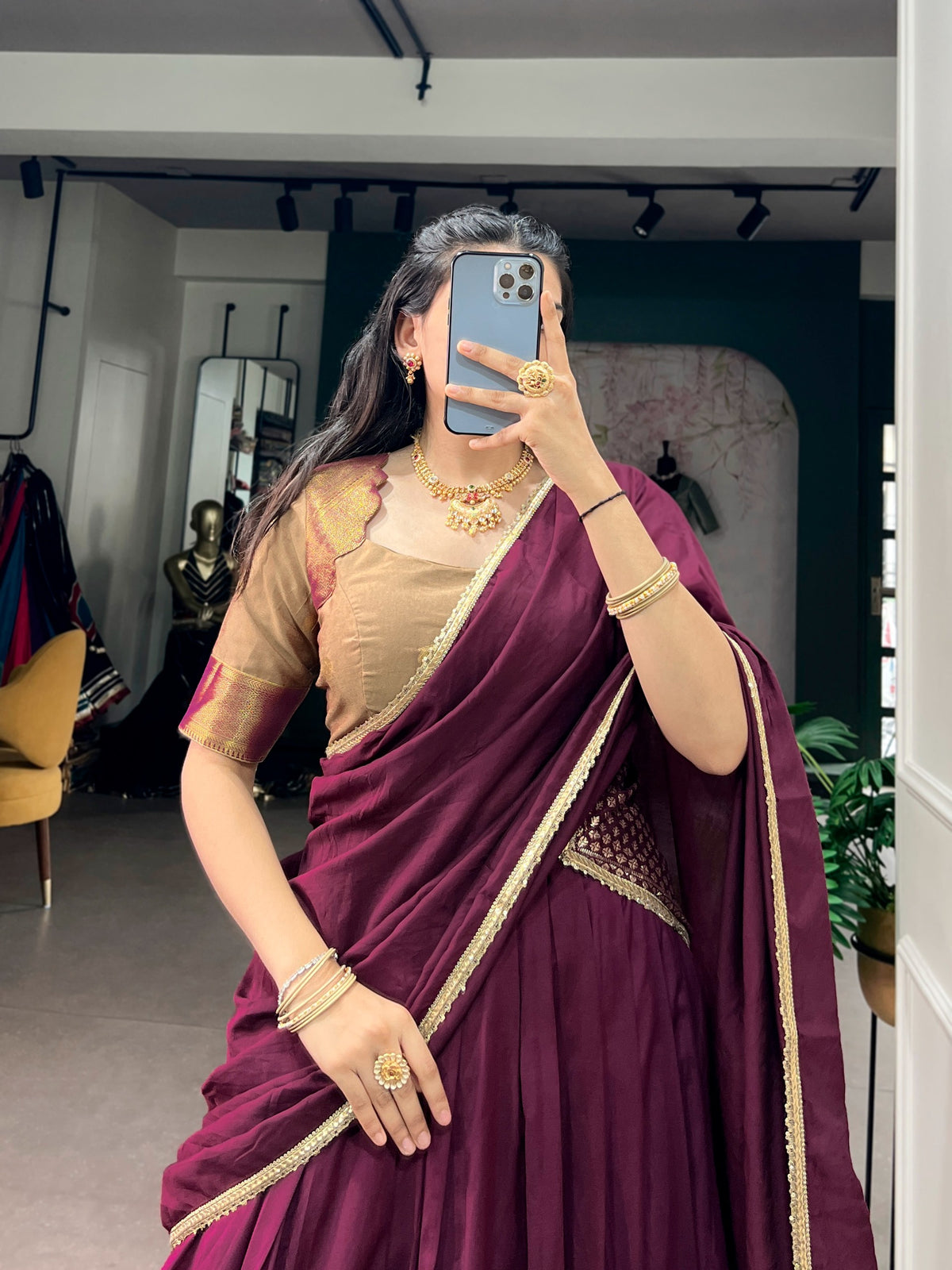 Traditional half saree