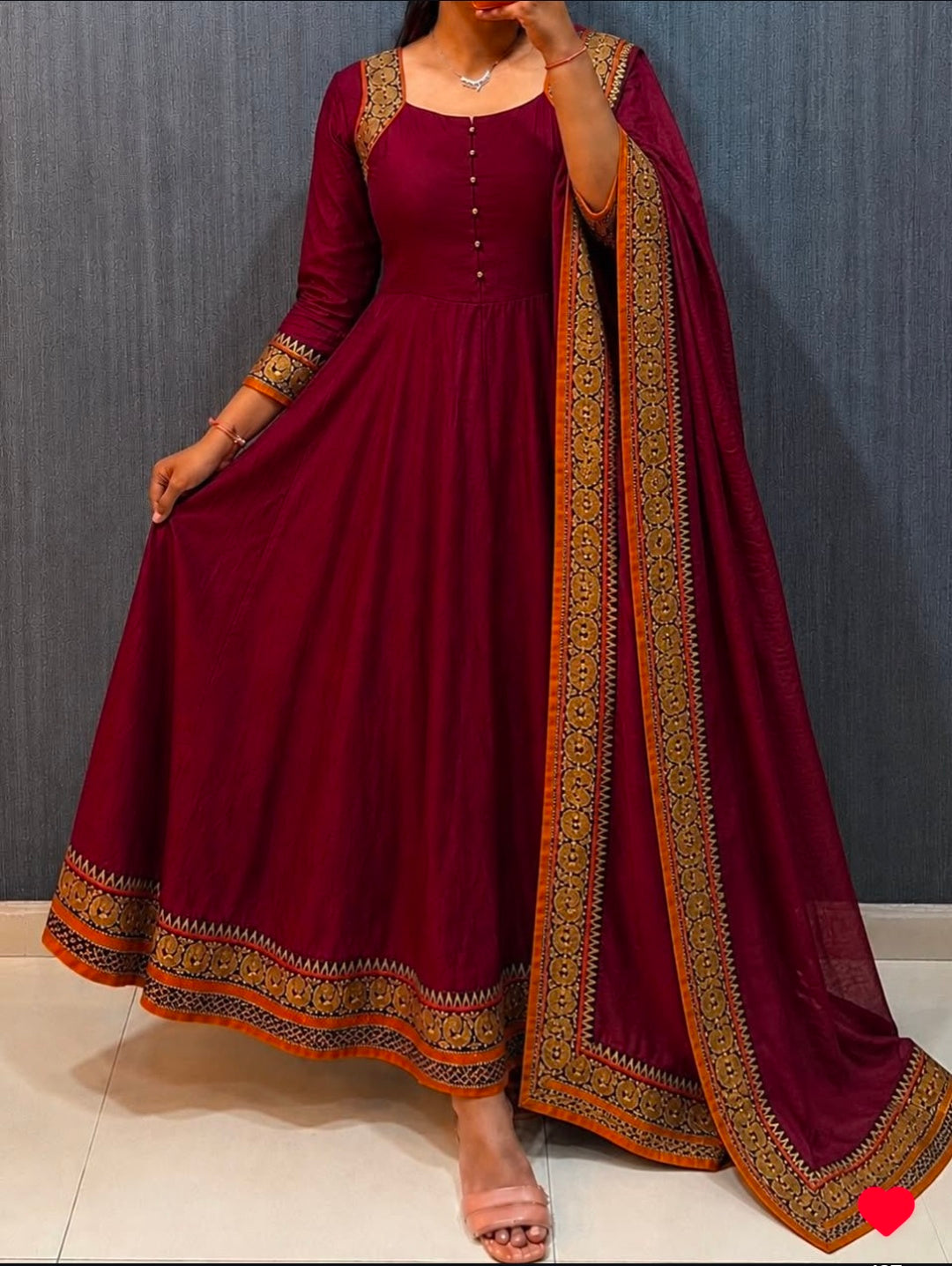 Traditional anarkali with duppata