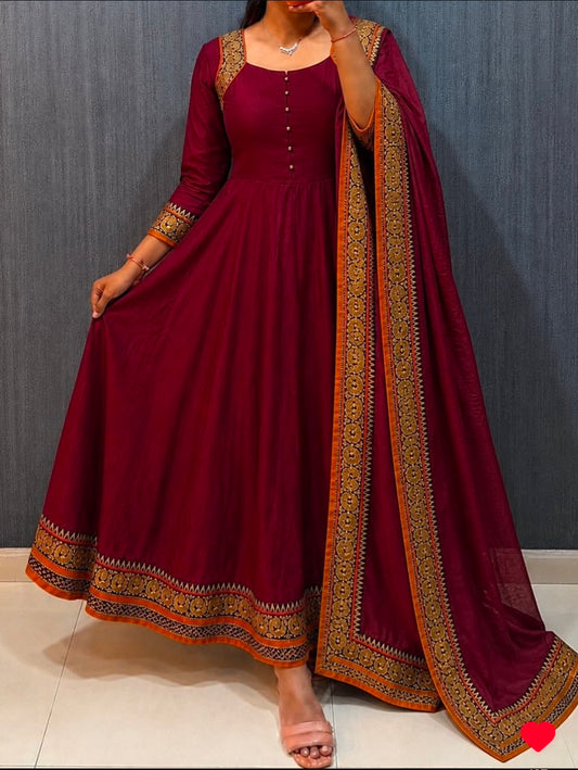 Traditional anarkali with duppata