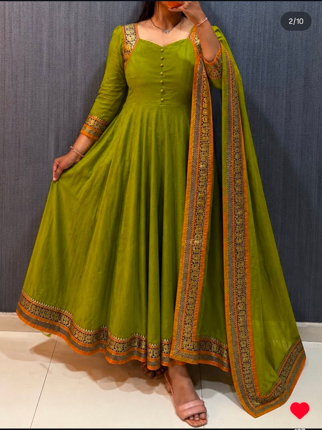 Traditional anarkali with duppata
