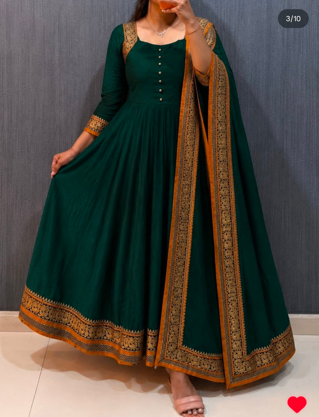 Traditional anarkali with duppata