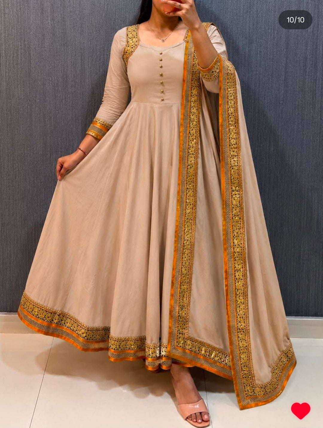 Traditional anarkali with duppata