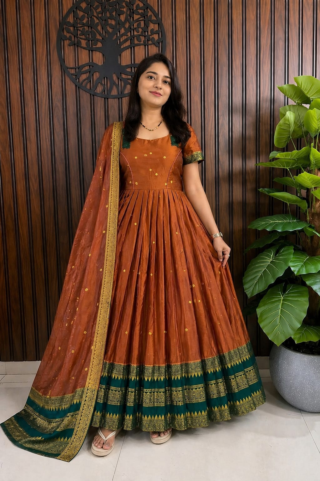 Kids and Adults traditional  long frock with duppata