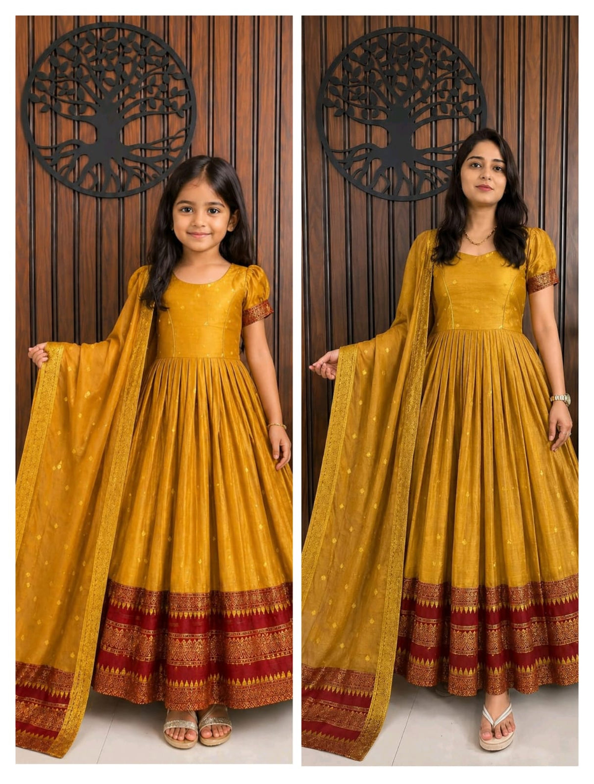 Kids and Adults traditional  long frock with duppata