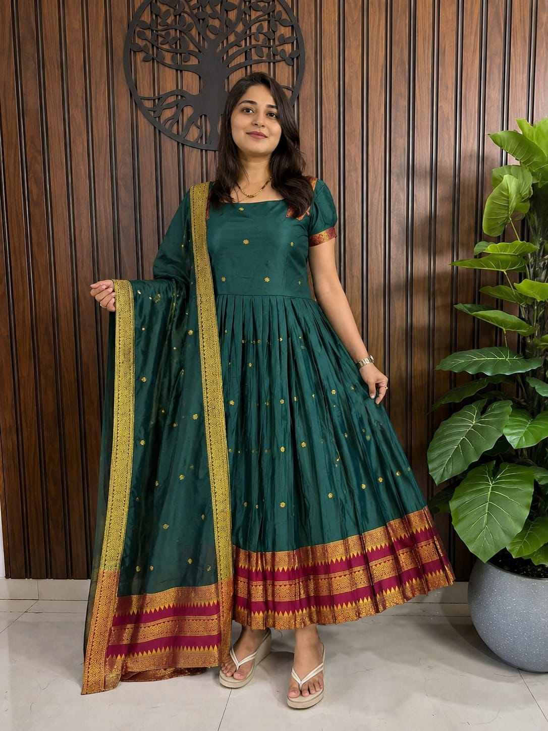 Kids and Adults traditional  long frock with duppata