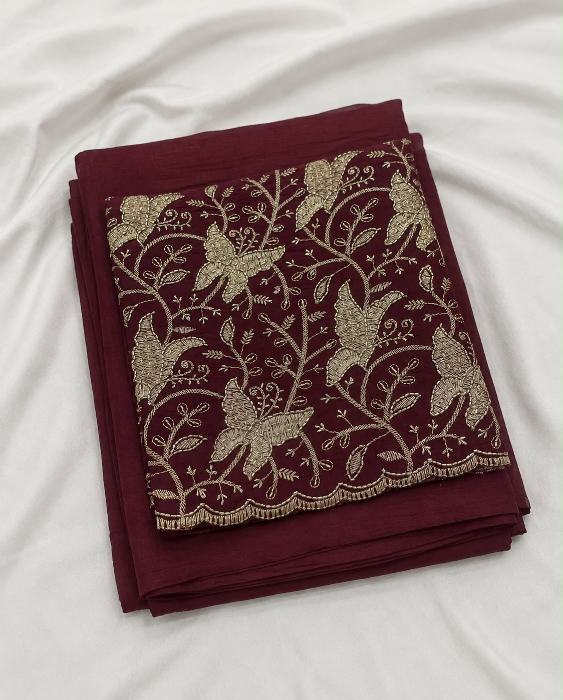 Silk saree with embroidery blouse