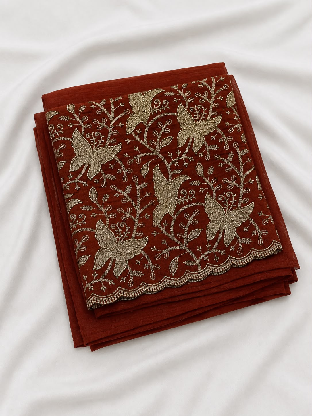 Silk saree with embroidery blouse