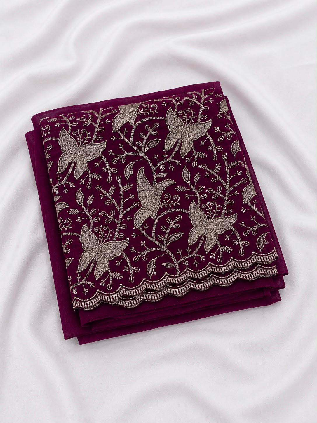 Silk saree with embroidery blouse