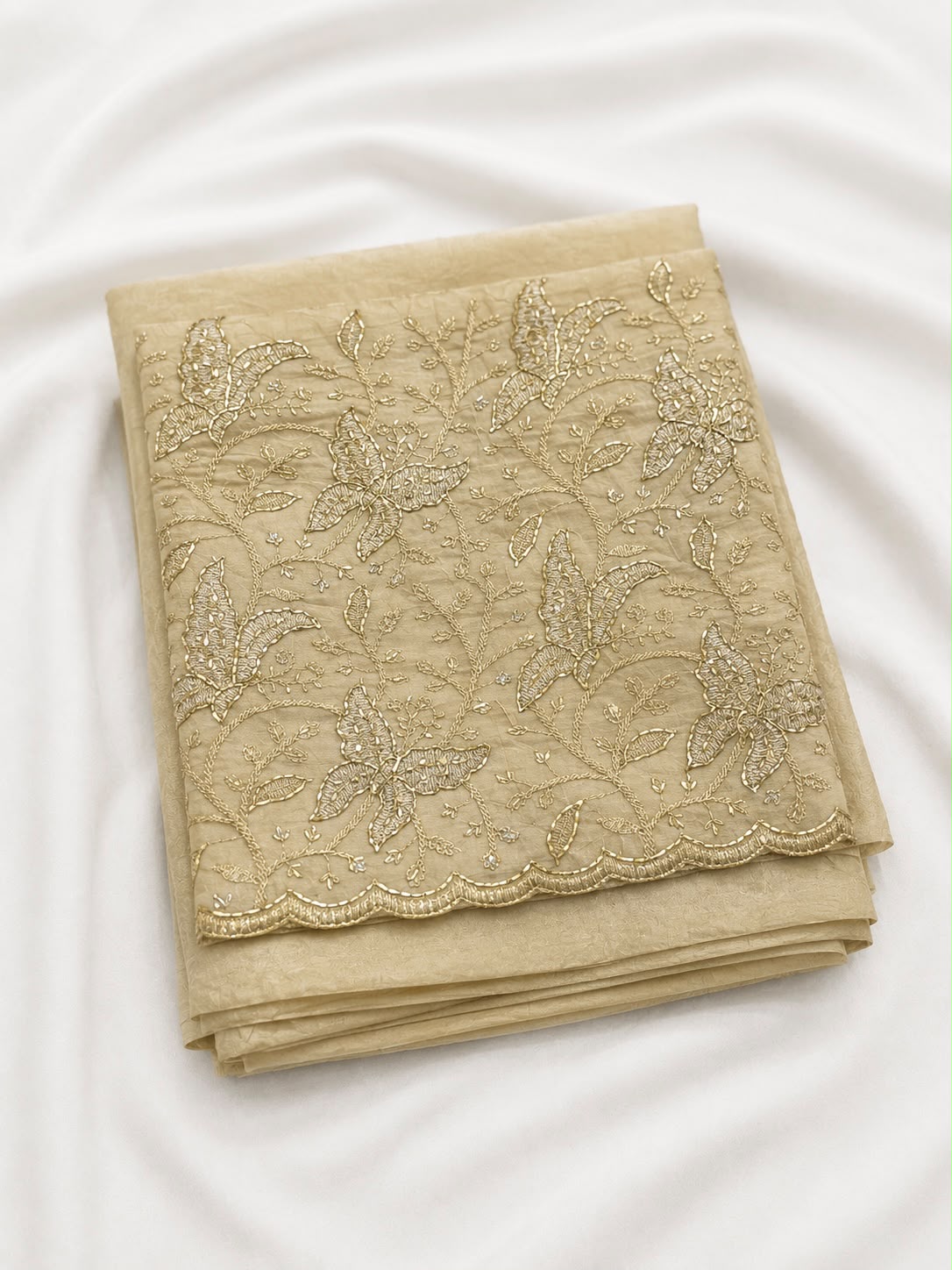 Silk saree with embroidery blouse