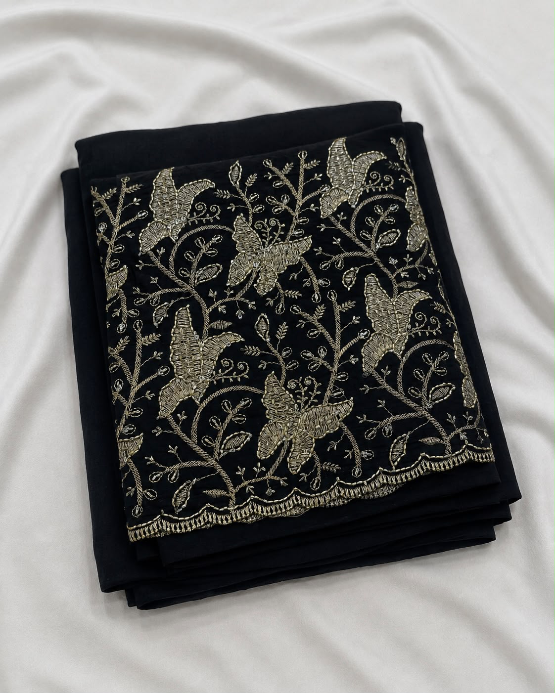 Silk saree with embroidery blouse