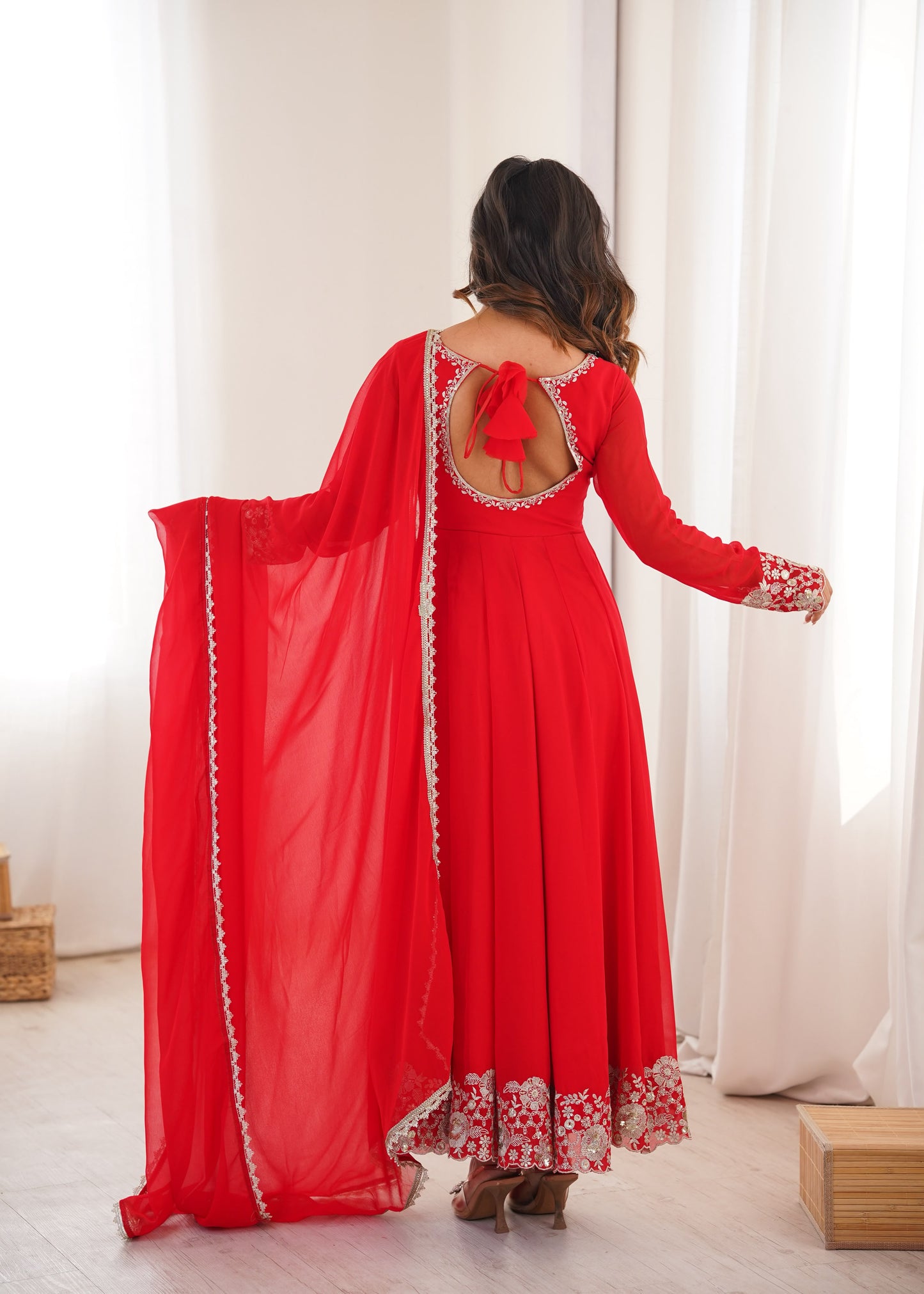 Georgette Anarkali three piece set