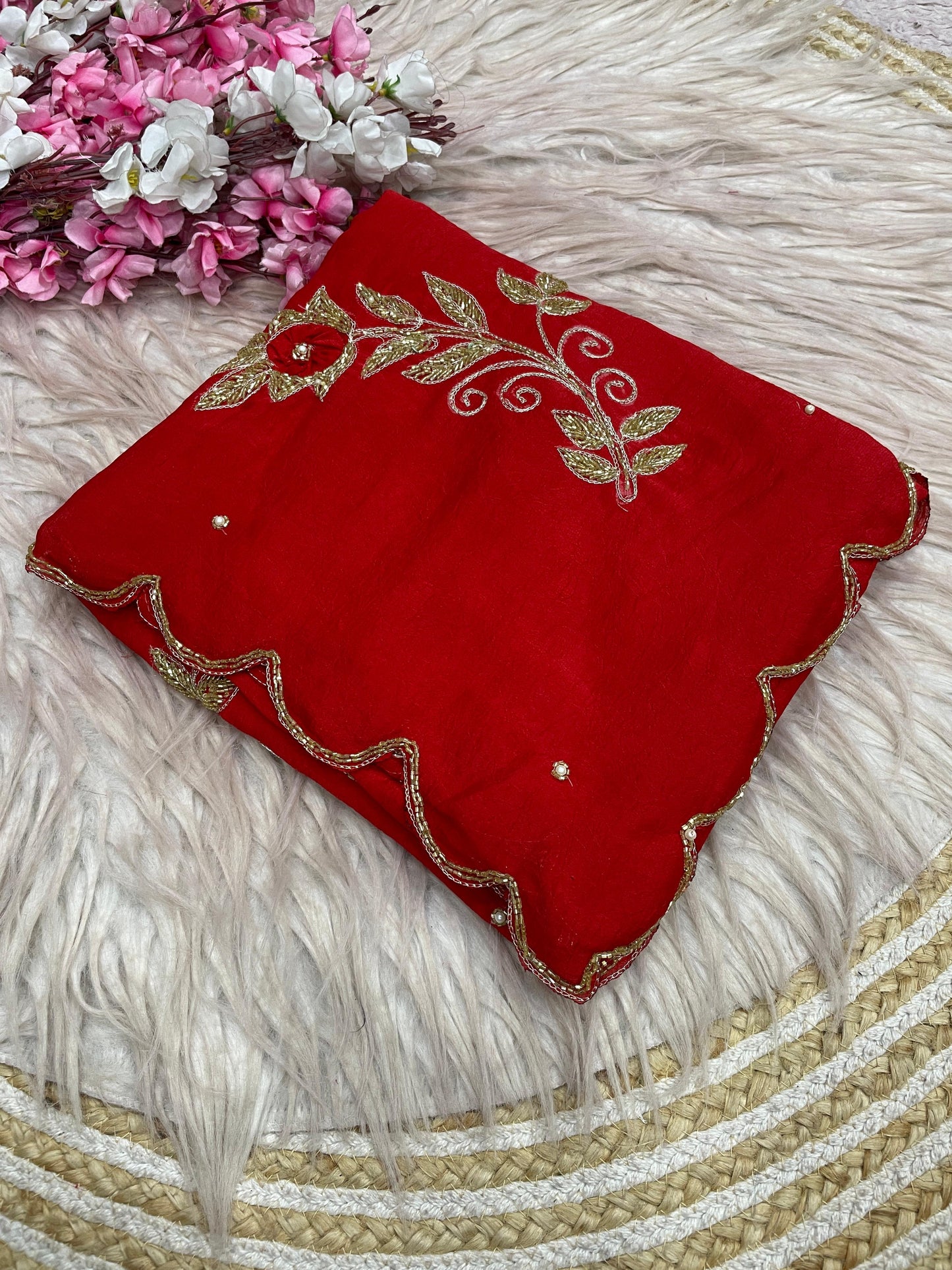 Heavy hand work saree