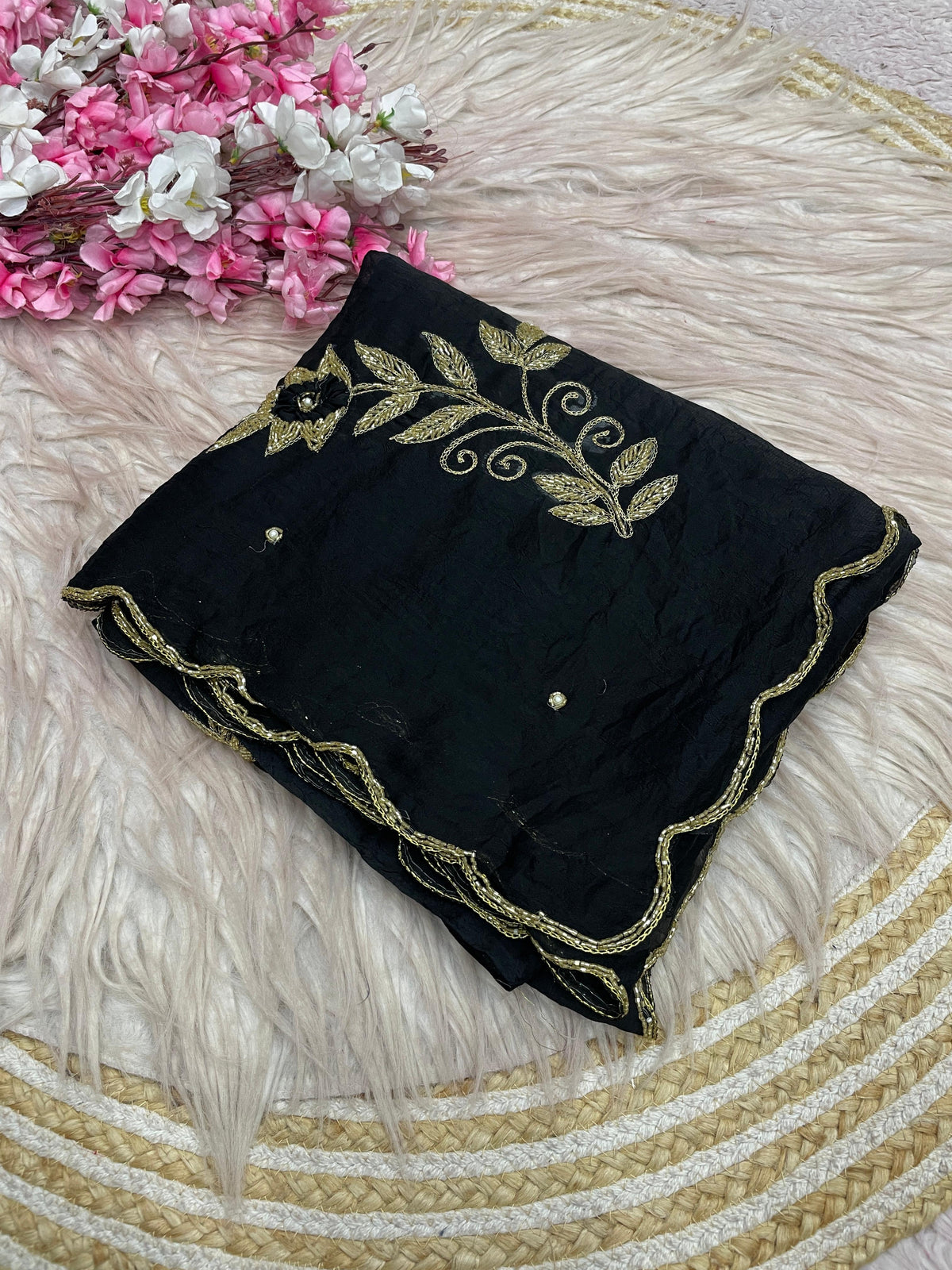 Heavy hand work saree