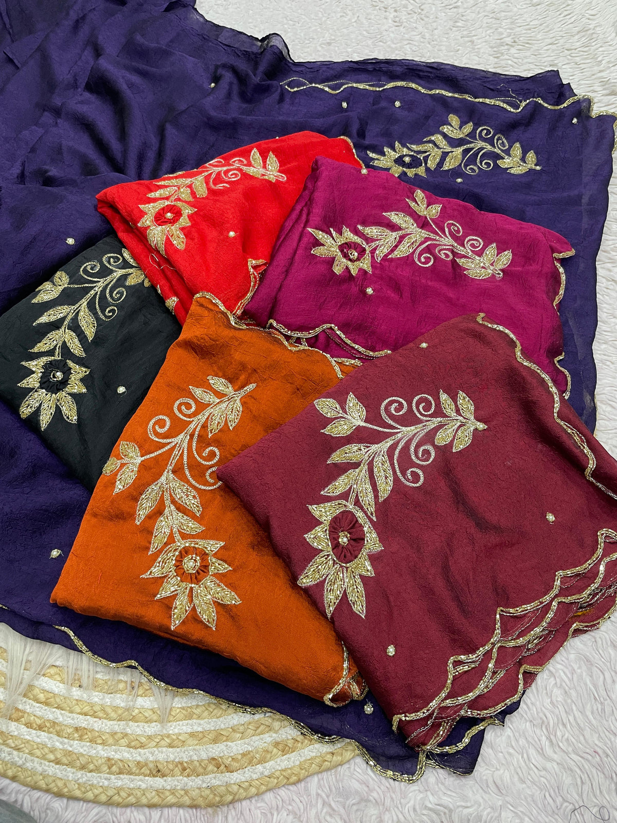 Heavy hand work saree