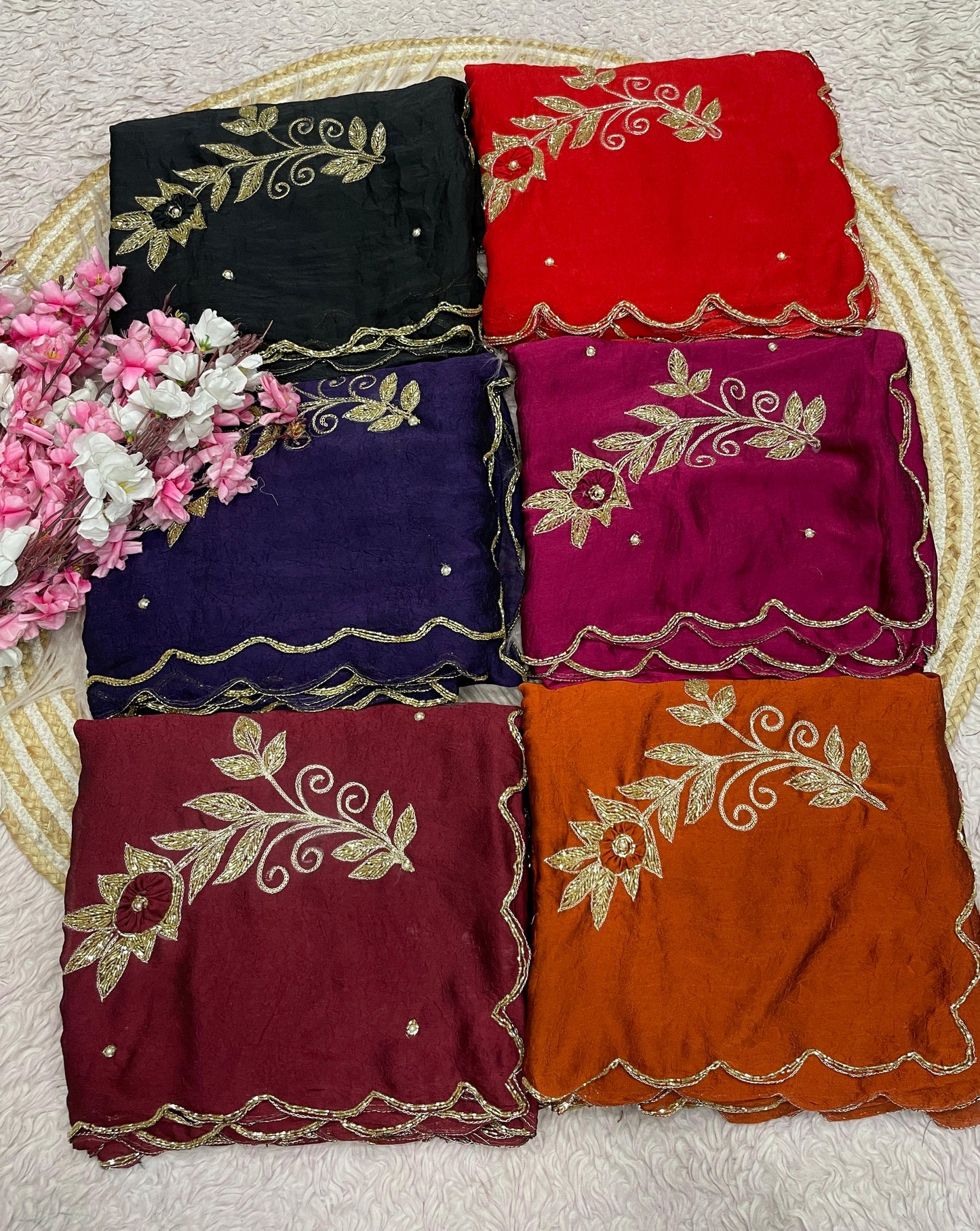 Heavy hand work saree