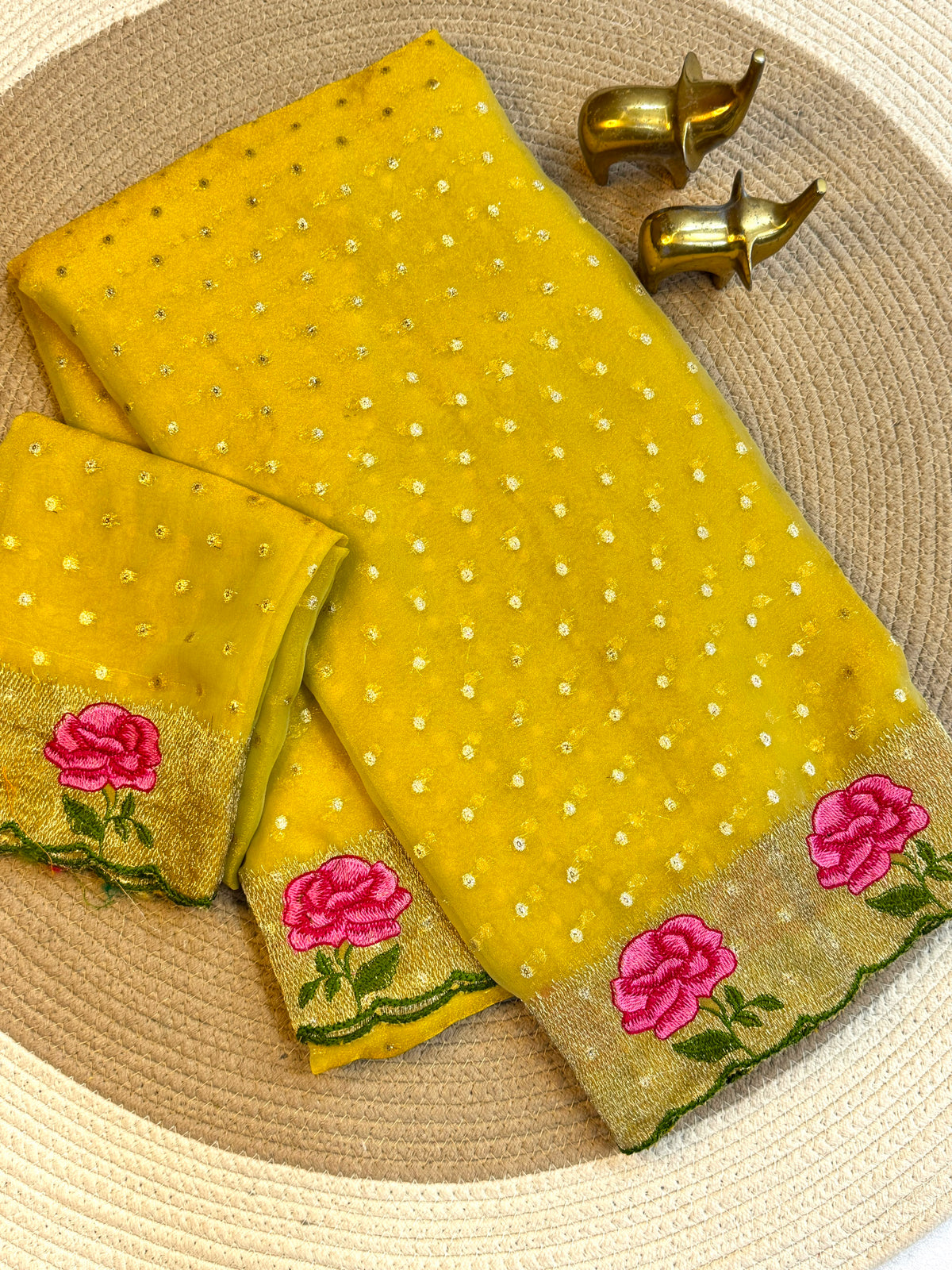 Embroidery tissue silk saree