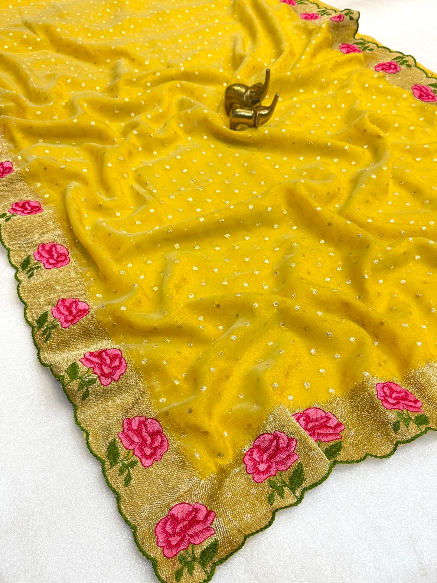 Embroidery tissue silk saree