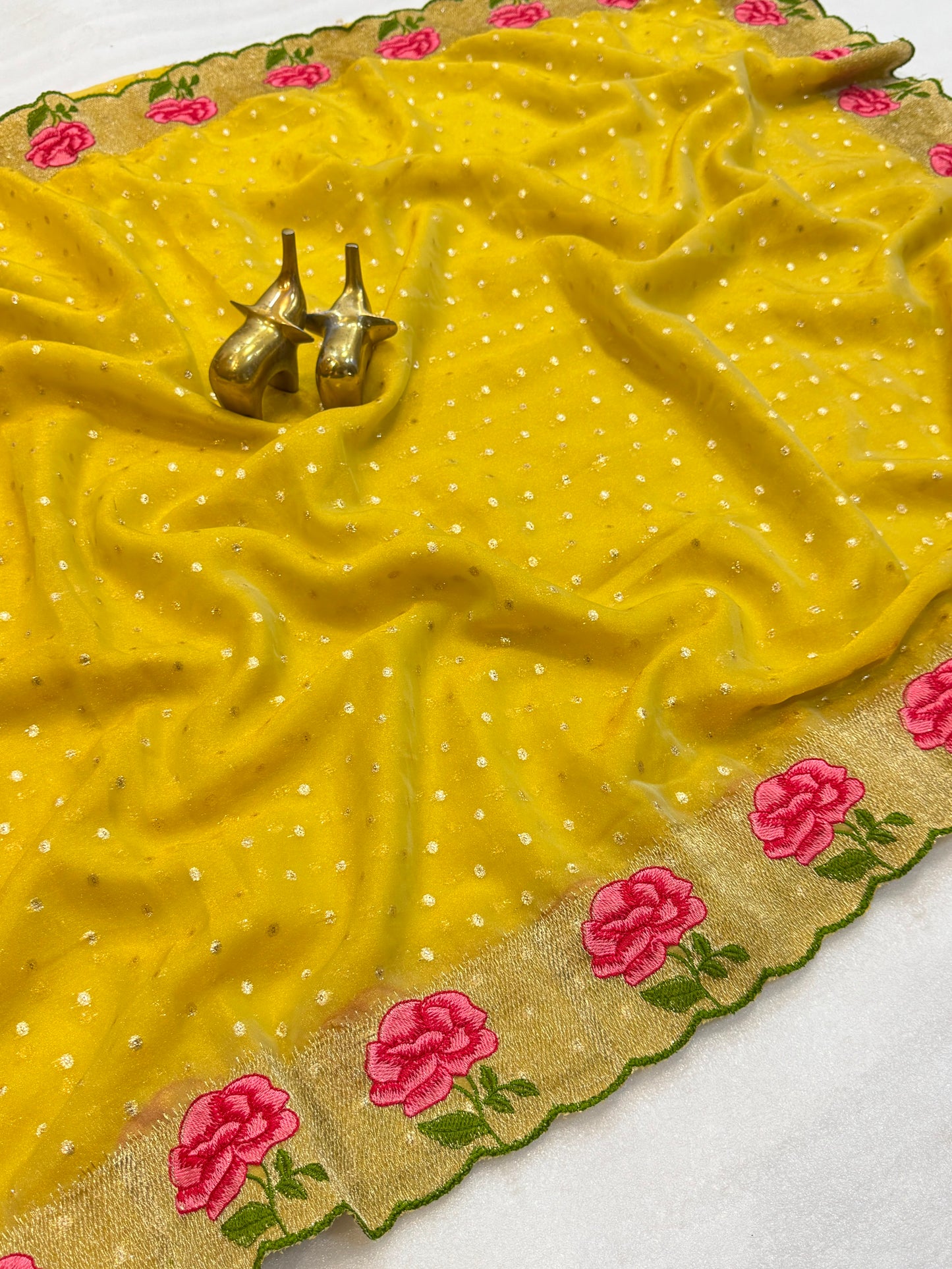 Embroidery tissue silk saree