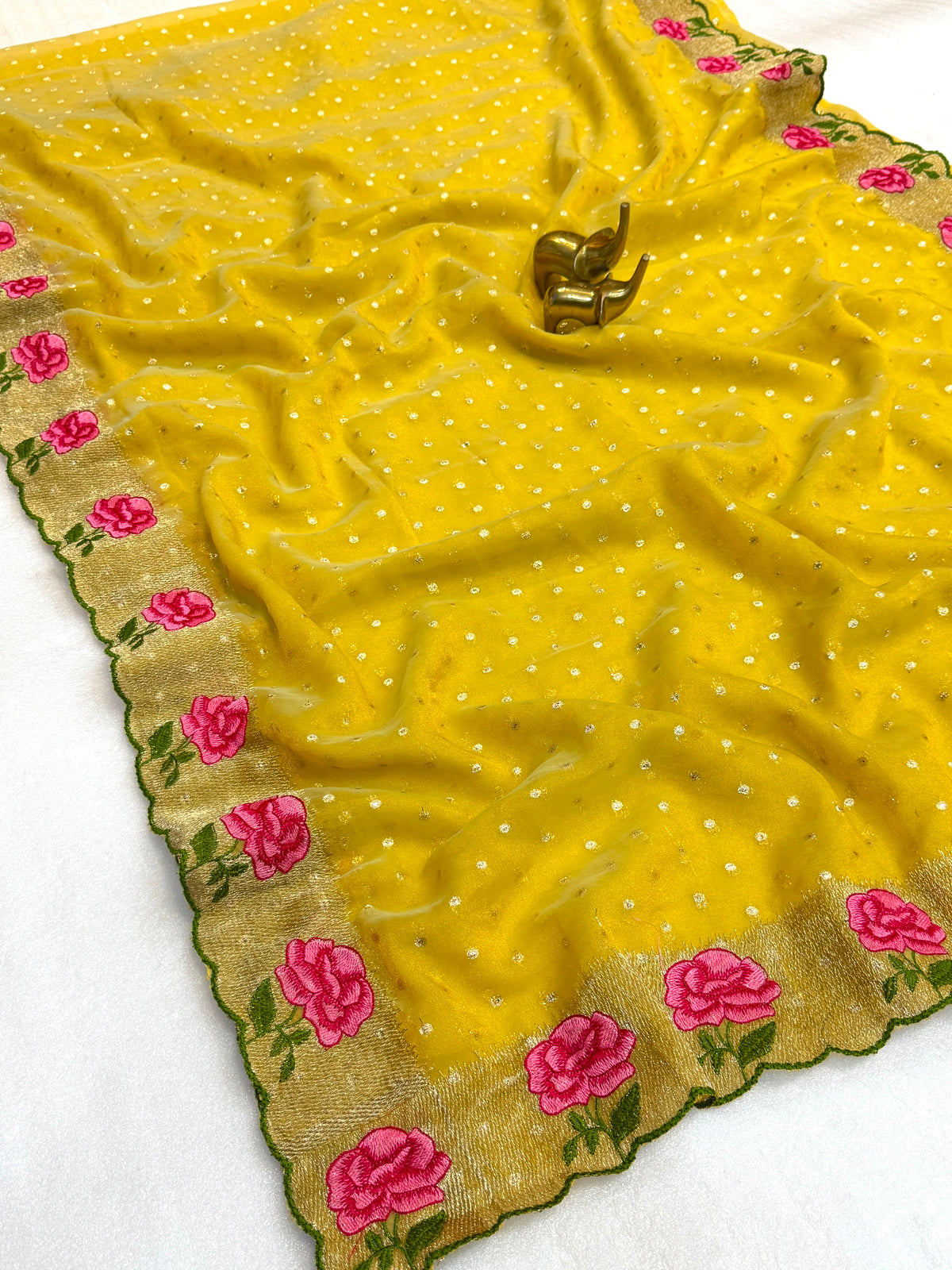 Embroidery tissue silk saree
