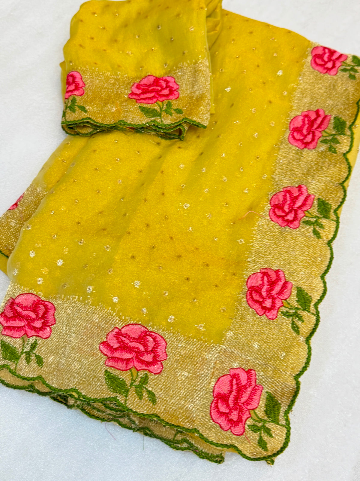 Embroidery tissue silk saree