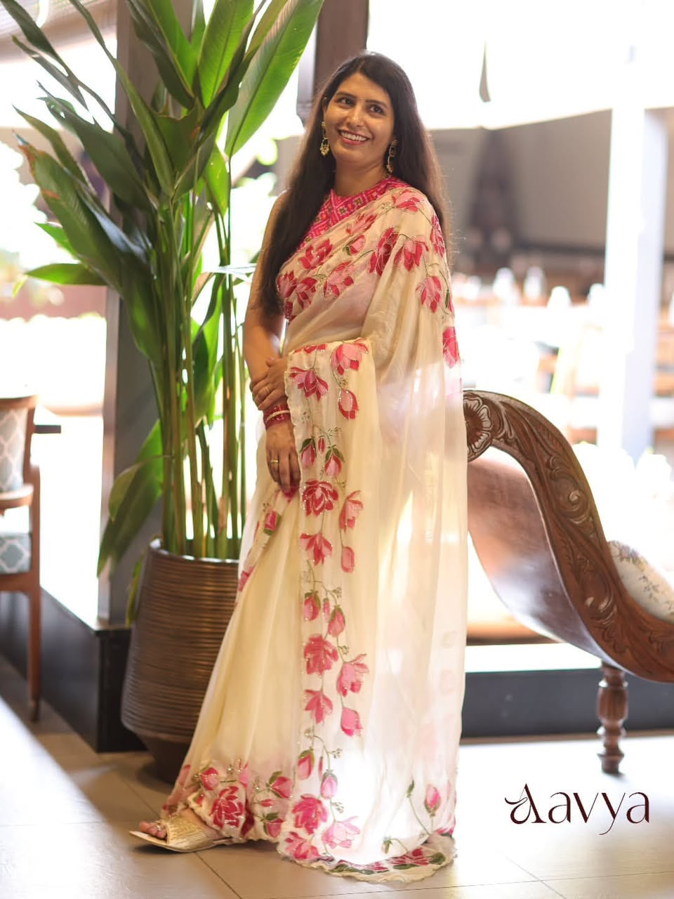 Kamal print handwork  saree with patola blouse