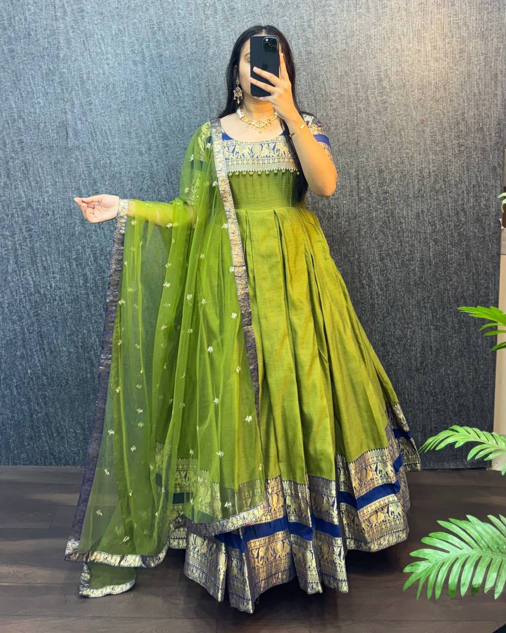 Narayanpet frock with duppata