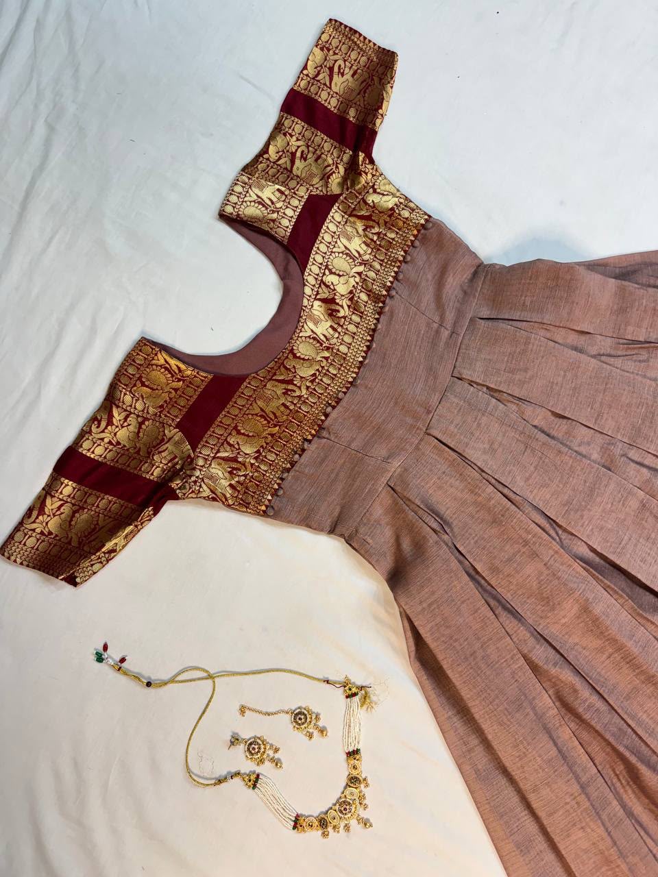 Narayanpet frock with duppata