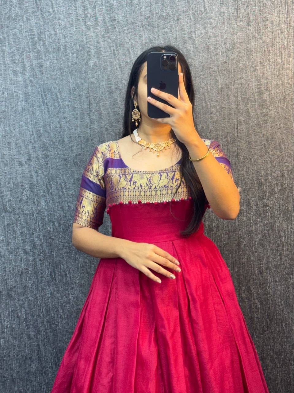 Narayanpet frock with duppata