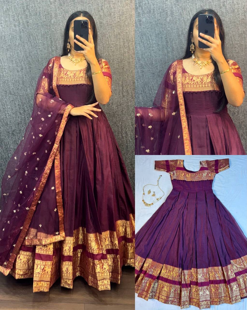 Narayanpet frock with duppata