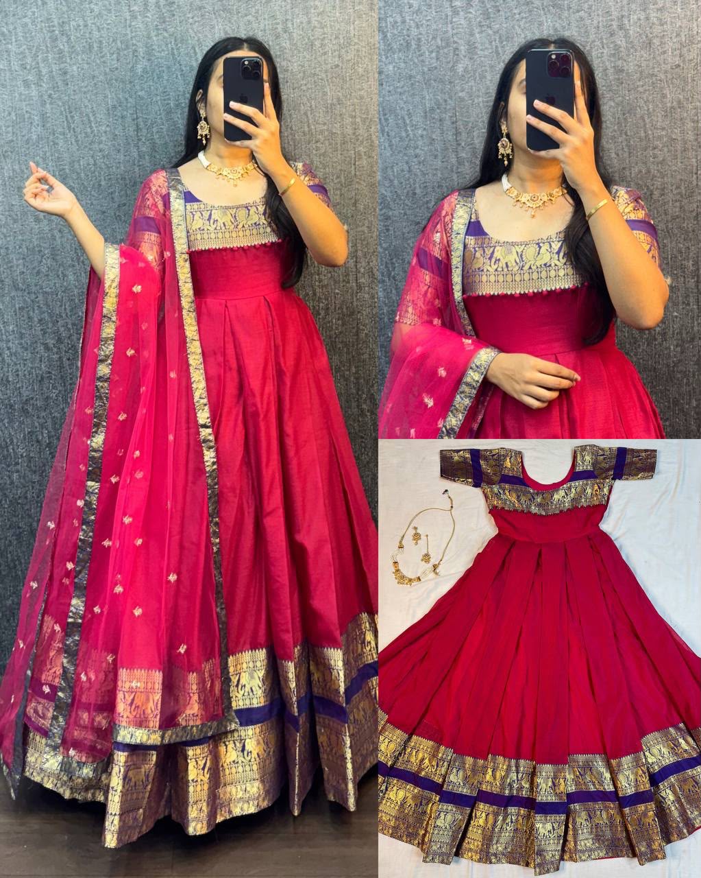 Narayanpet frock with duppata
