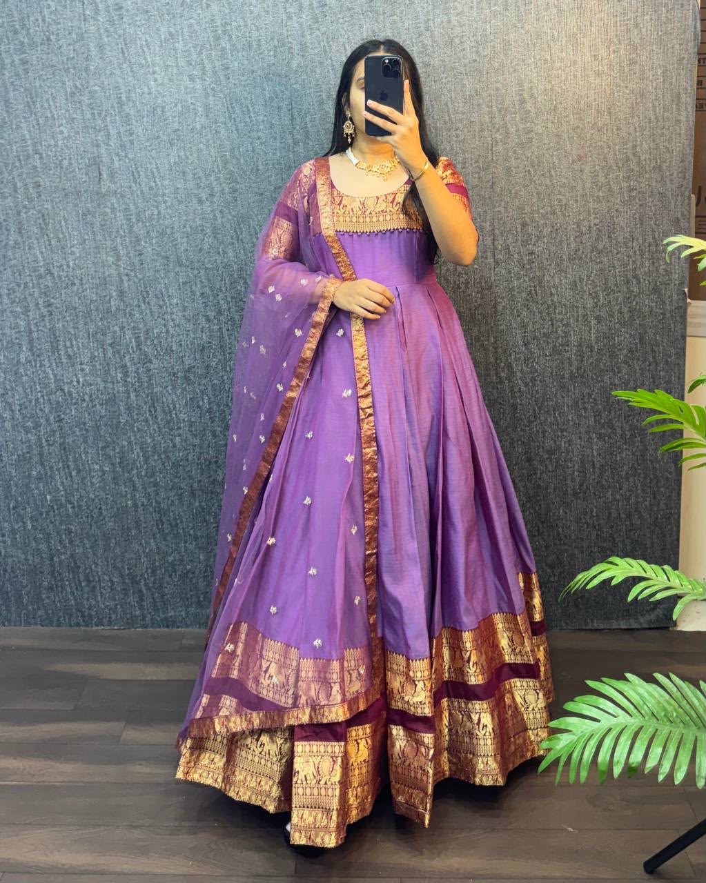 Narayanpet frock with duppata