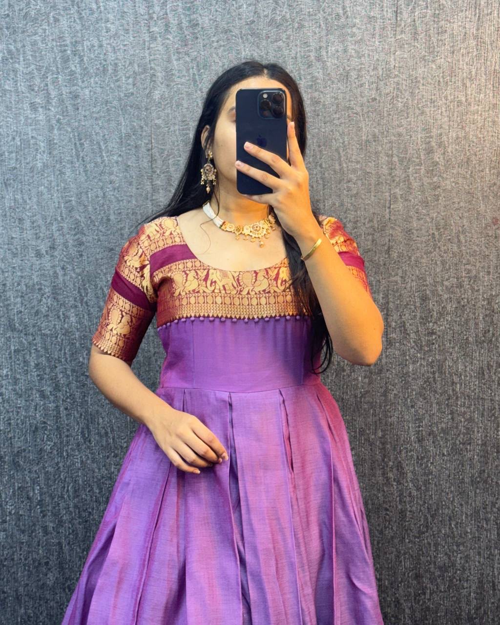 Narayanpet frock with duppata