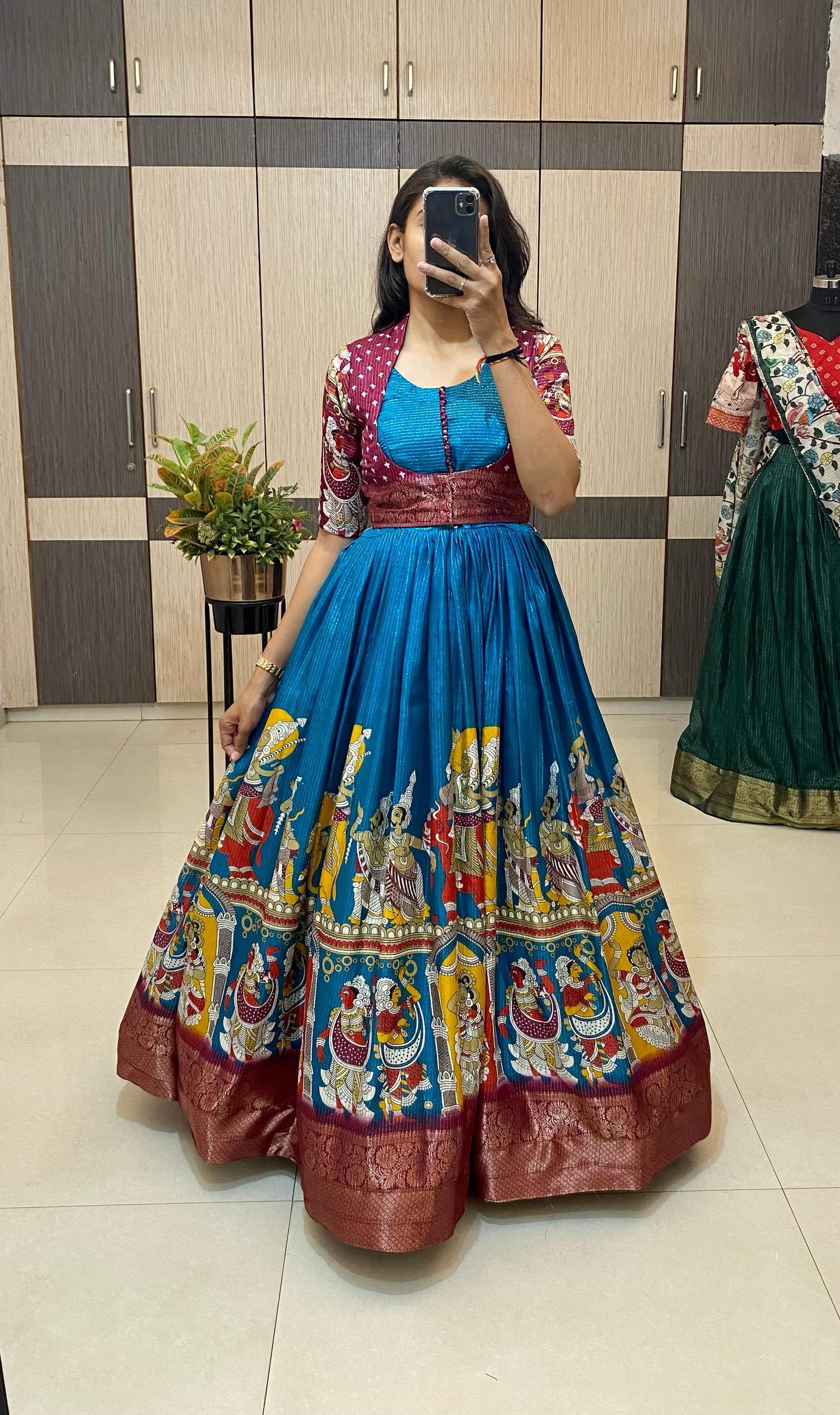 Dola silk long gowns