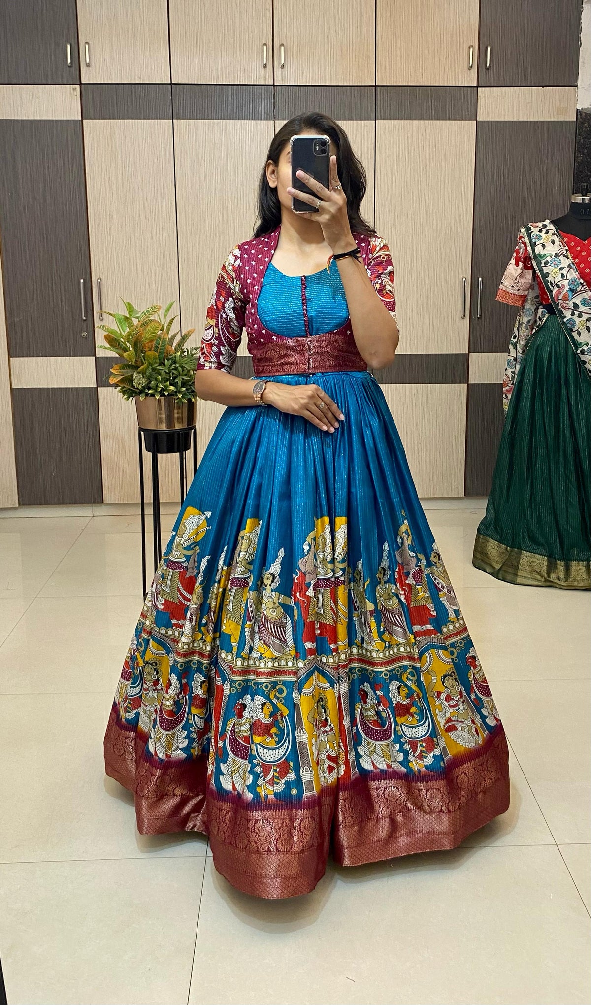Dola silk long gowns