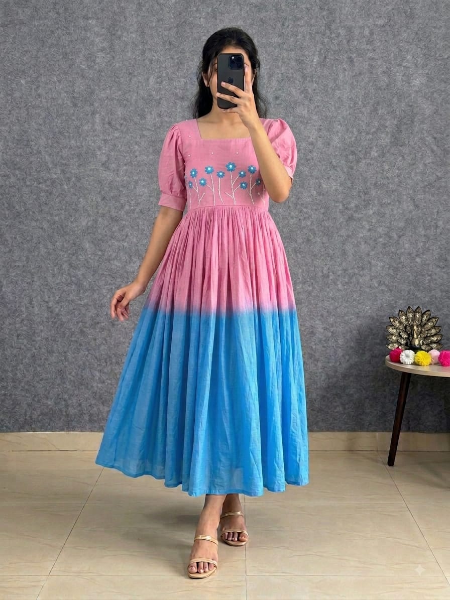 Soft mul cotton maxi frocks