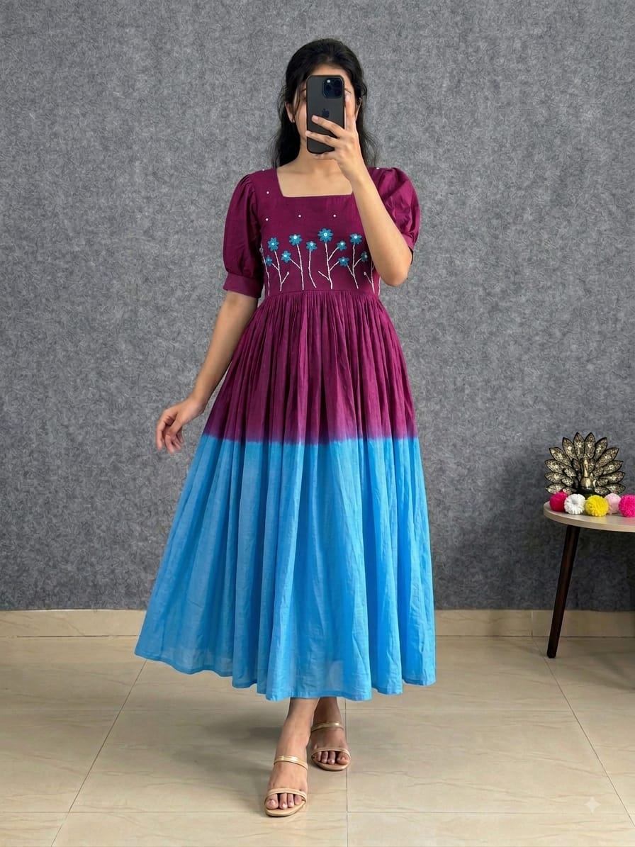 Soft mul cotton maxi frocks